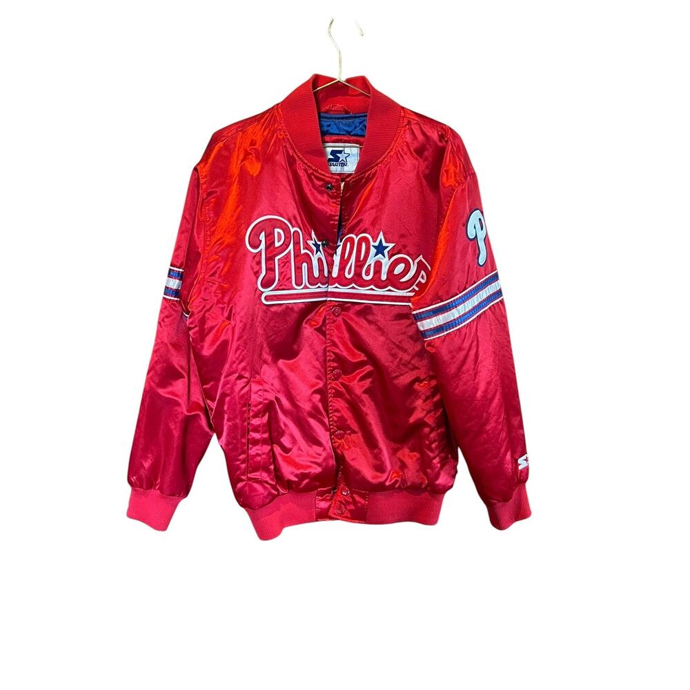 Philadelphia Phillies STARTER Jacket Men’s Size L Excellent Condition